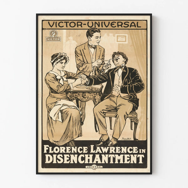 Vintage poster of Florence Lawrence in Disenchantment - Retro wall decoration
