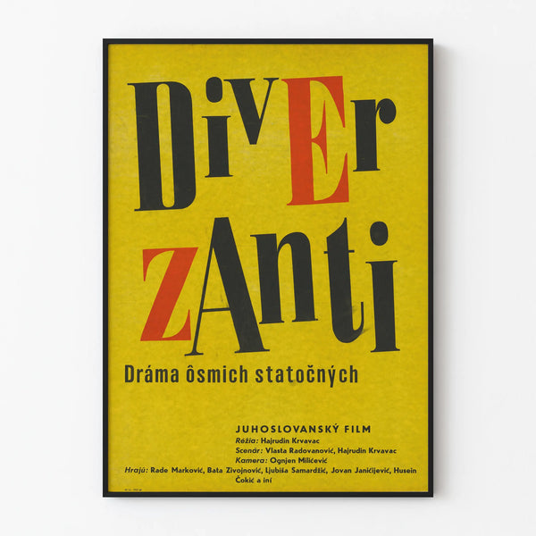 Diverzanti Poster - Vintage Wall Decoration with Dramatic Vintage Style