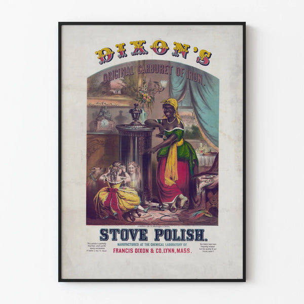 Vintage Dixon's Stove Polish Poster for Handmade Wall Decoration