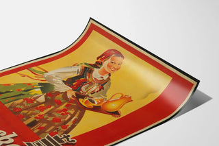Vintage poster of Francka café with coffee grinder
