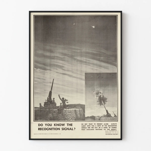 Vintage Military Poster Reconnaissance Signal