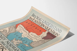 Historical Map Poster of the Eastern Question with Eastern European Countries