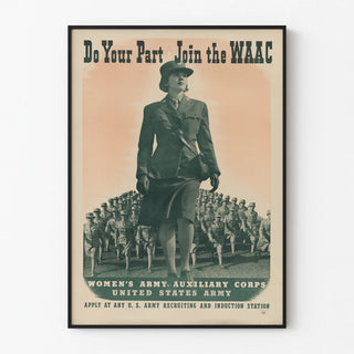 Vintage Recruitment Poster WAAC US Army