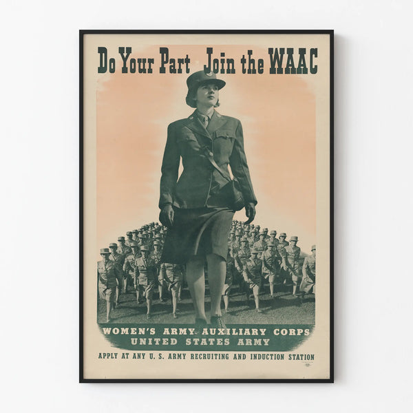 Vintage Recruitment Poster WAAC US Army