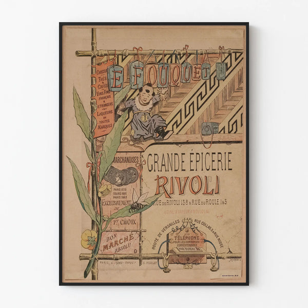Vintage Poster of Grande Épicerie Rivoli Wall Decoration