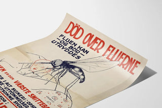 Vintage Norwegian insect repellent poster