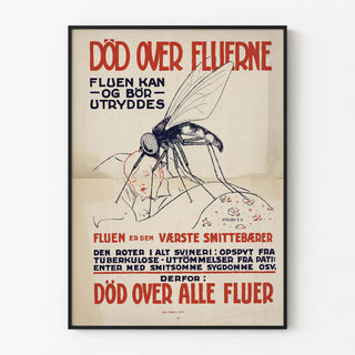 Vintage Norwegian insect repellent poster