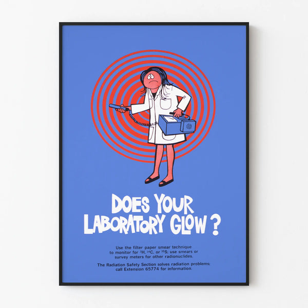 Vintage laboratory radiation protection poster