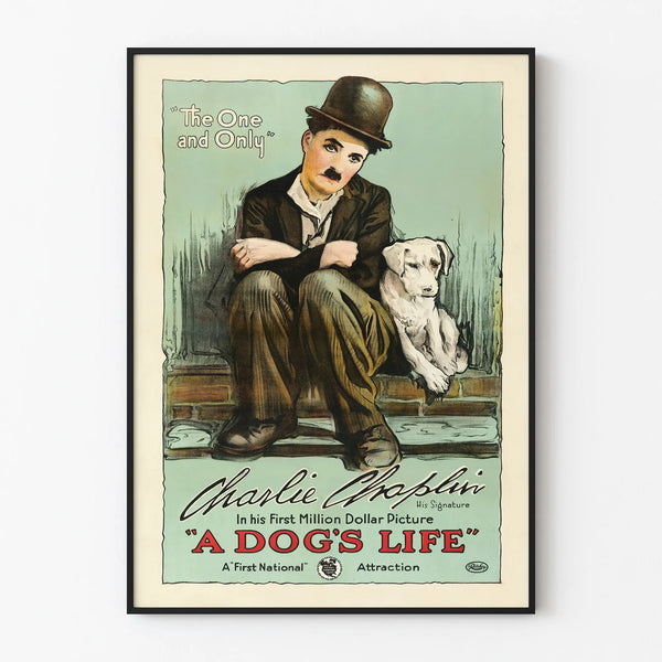 Vintage poster Charlie Chaplin A Dog's Life