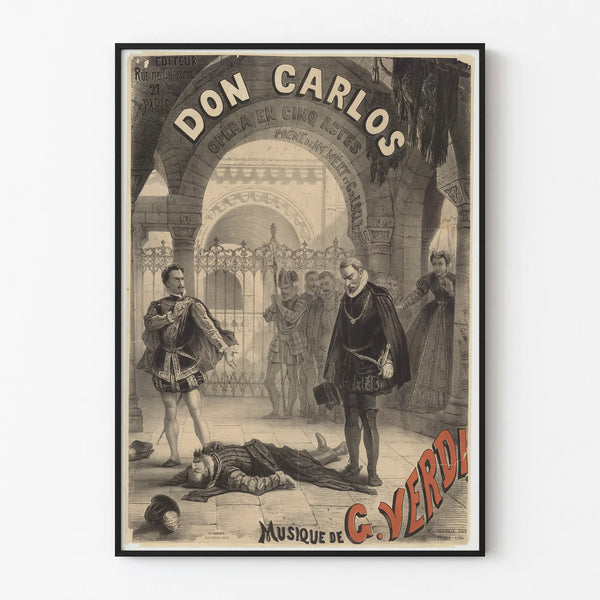 Vintage poster of Opera Don Carlos by G. Verdi