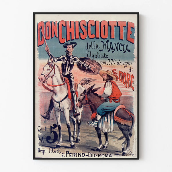Decorative poster Don Quixote de la Mancha illustrée par G. Doré