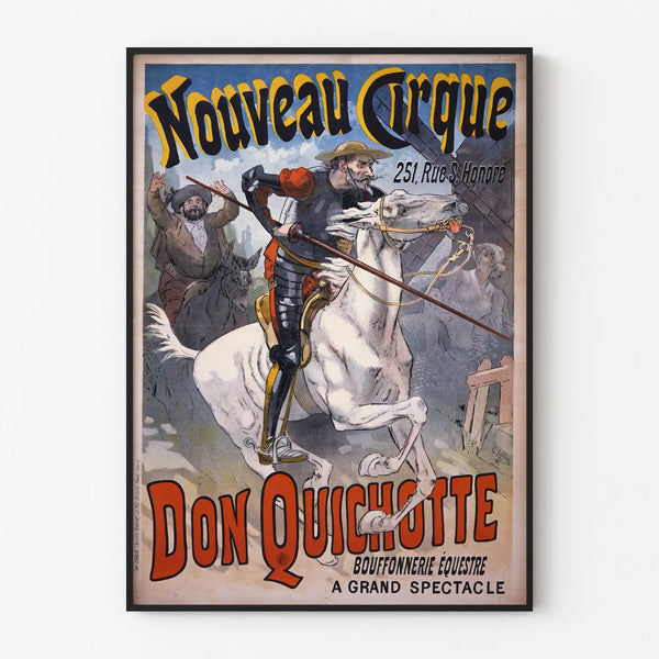 Decorative poster Don Quixote Circus Equestrian vintage