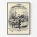 Vintage black and white drawing of the illustrated Don Quixote poster by T. Johannot