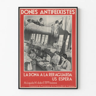 Catalan Anti-Fascist Wall Poster - Dones Antifeixistes