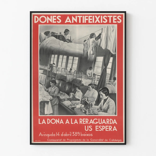 Catalan Anti-Fascist Wall Poster - Dones Antifeixistes