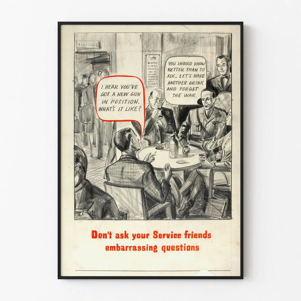 Vintage wall decoration poster of military advice