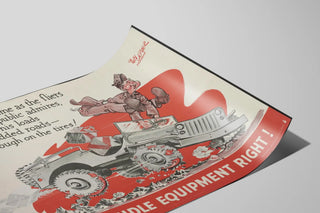 Vintage Safety Poster Military Equipment Joe Dope — artwork view
