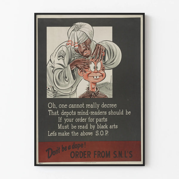 Vintage poster wall decoration Don't Be a Dope Order from S.N.L's