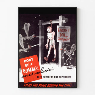 Vintage malaria prevention poster - Artem Legrand