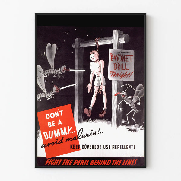 Vintage malaria prevention poster - Artem Legrand