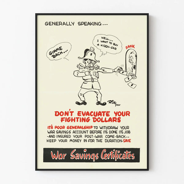Vintage Poster War Savings Certificates War Economy Campaign