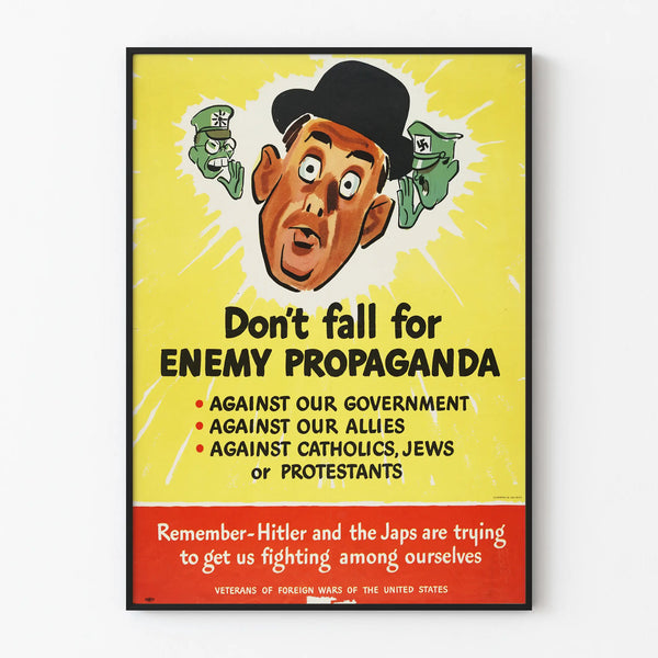 Vintage Enemy Propaganda Poster - Historical Wall Decoration