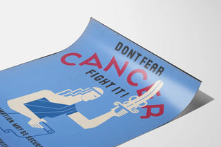 Vintage poster for the fight against cancer - Do not fear it, fight it