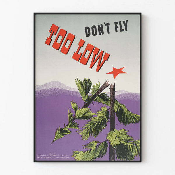 Vintage Safety Poster 'Don't Fly Too Low'