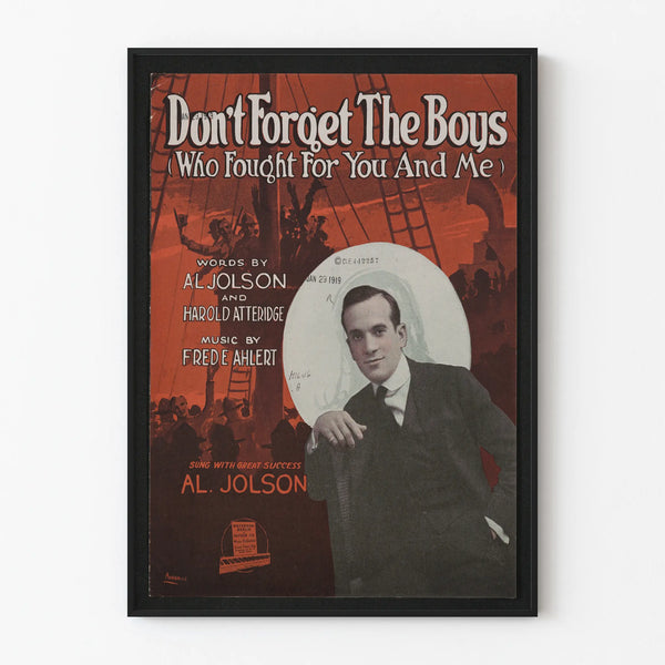 Vintage Poster Don't Forget The Boys - Historical Wall Decoration