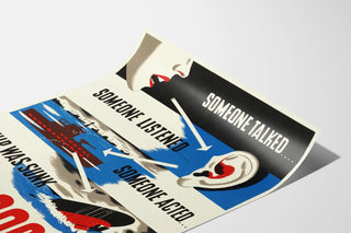 Vintage Poster for Rumor Awareness and Maritime Safety