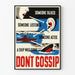 Vintage Poster for Rumor Awareness and Maritime Safety