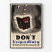 Vintage English Propaganda Poster 'Don't Keep a Diary'