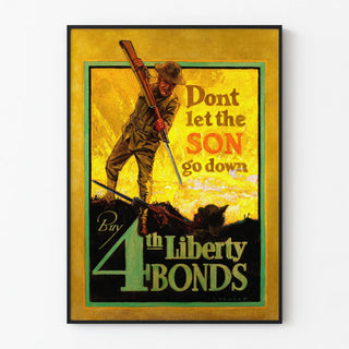 Vintage Military Poster 4th Liberty Bonds