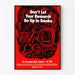 Vintage fire prevention poster 'Don't Let Your Research Go Up In Smoke'