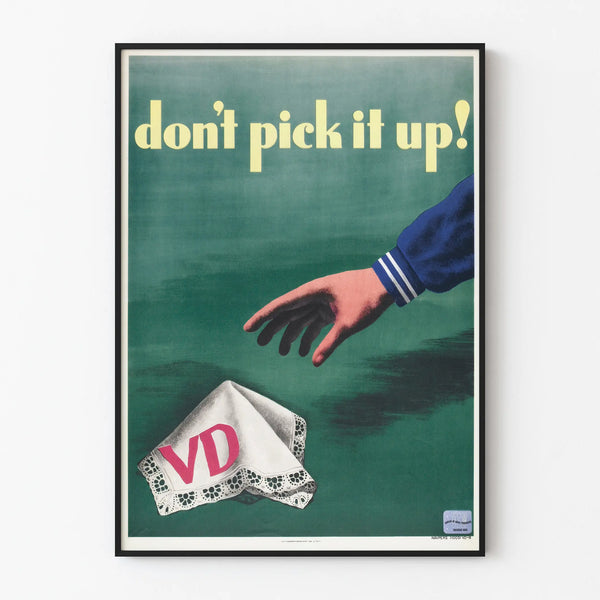 Vintage poster 'Don’t pick it up!' for retro wall decoration