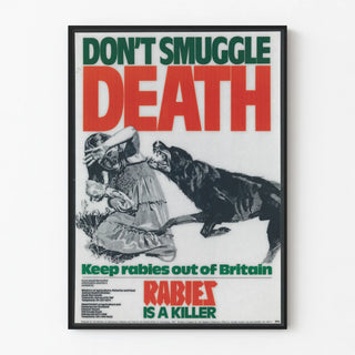 Vintage Poster: Rabies Prevention – Do Not Spread Rabies in Great Britain
