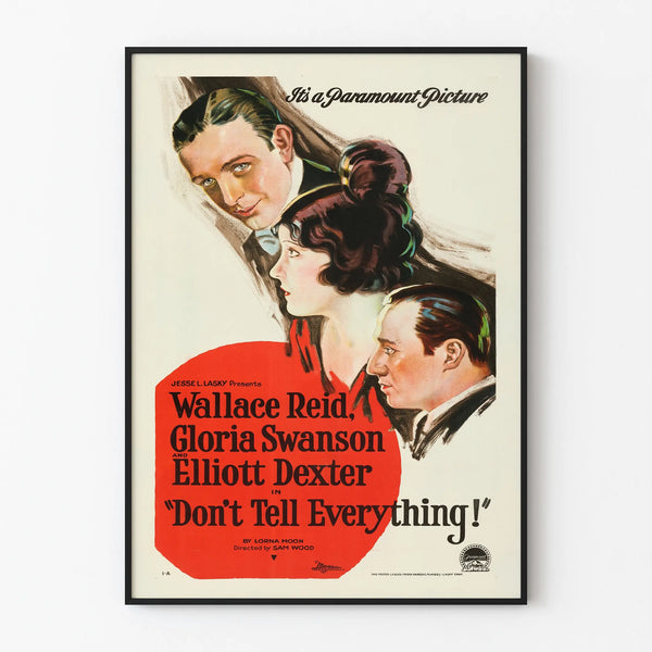Vintage poster wall decoration film Don't Tell Everything