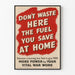Vintage Poster Fuel Economy at Home