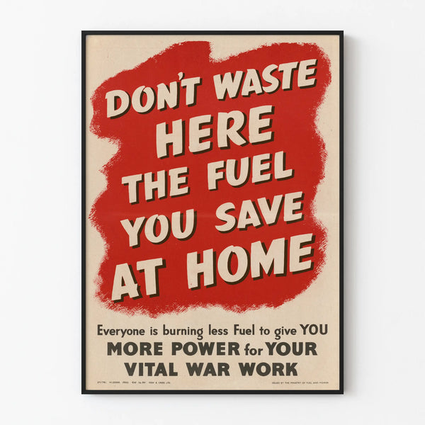 Vintage Poster Fuel Economy at Home