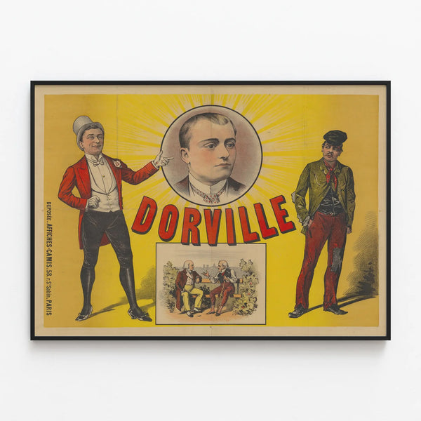 Vintage Dorville poster for retro wall decoration — framed artwork on a wall