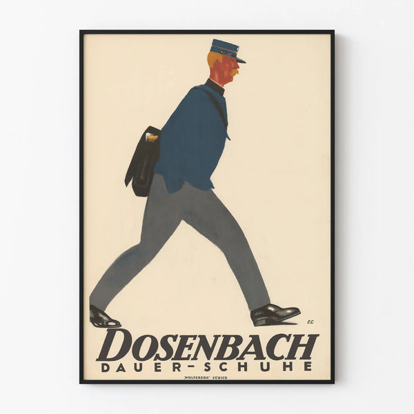 Vintage poster Dosenbach durable shoes