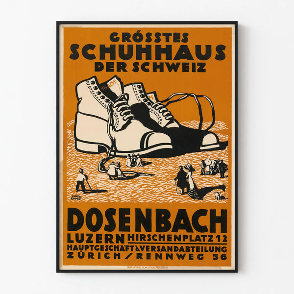 Vintage Poster of Dosenbach Shoes Switzerland