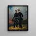 Portrait of Two Young Men - Édouard-Henri-Théophile Pingret — framed artwork on a wall