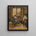 Portrait of Antoine Vollon sitting at his easel - Édouard-Jacques Dufeu — framed artwork on a wall