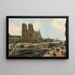 View of Paris with Notre-Dame - Édouard-Jacques Dufeu — framed artwork on a wall