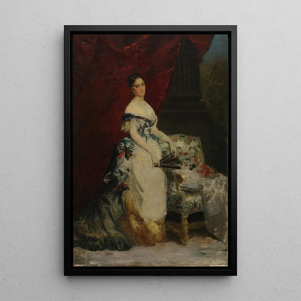 Portrait of Princess Brancaccio-Massimo née Mary Elizabeth Hickson-Field - Édouard-Louis Dubufe — framed artwork on a wall