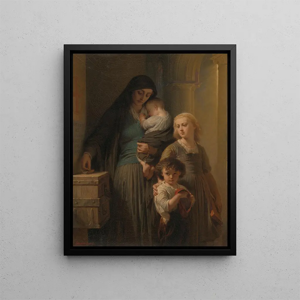 The widow's penny - Édouard-Louis Dubufe — framed artwork on a wall