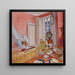Madame Hessel in the pink room at Les Clayes - Édouard Vuillard — framed artwork on a wall