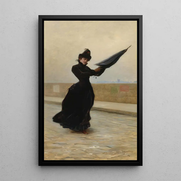 A Windy Day - Édouard Bisson — framed artwork on a wall