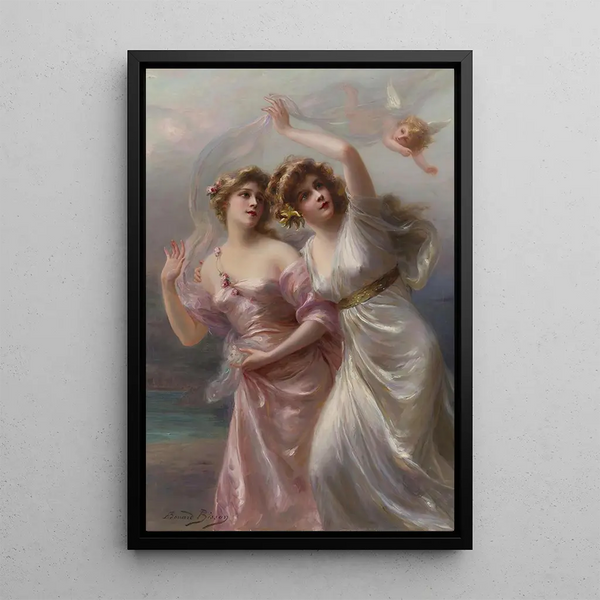 Les messagers de l'amour - Édouard Bisson — framed artwork on a wall